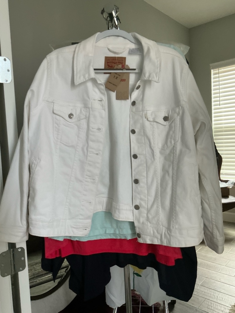 Levi's White Denim Trucker Jacket - Women's Classic